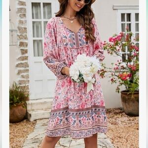 Noracora Boho Floral Dress NWT Size M